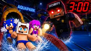 GECE 03:00'TE AQUAPARK GÜVENLİĞİ BİZİ KOVALADI 😱 Minecraft