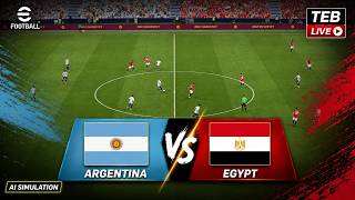 🔴 Argentina vs Egypt I eFootball Video Game Simulation I eFootball Live Stream I 07 July, 2026