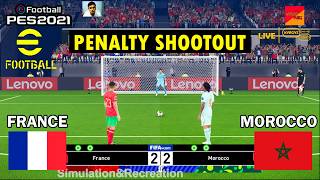 France vs Morocco | Penalty Shootout World Cup 2026 Simulation | eFootball PES 2021 Gameplay