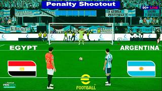eFootball 2021 ARGENTINA vs EGYPT. Video Game Simulation - Penalty Shootout.