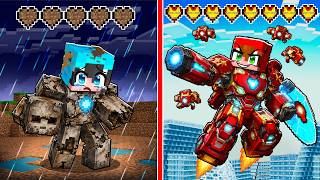 Evolución de IRON MAN POBRE a IRON MAN RICO en Minecraft!