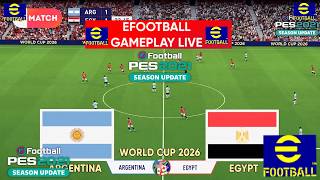 eFootball Pes 2021 - Argentina vs Egypt I Full Match Simulation I Football Video Game I