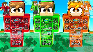 Criamos GARAGEM de CARRO nas ESTÁTUAS GIGANTES no minecraft!