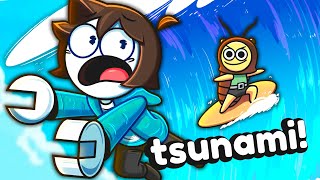 sobreviviendo un tsunami 😼🌊