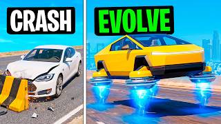 Every Time I Crash, My Tesla EVOLVES in GTA!