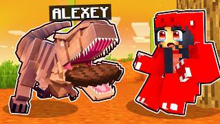 NASCI como um BEBÊ APEX T REX no Minecraft!!
