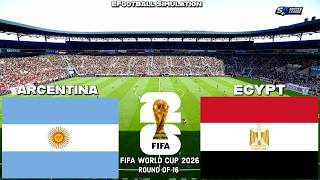 🔴ARGENTINA vs EGYPT | ROUND OF 16 | FIFA World Cup 2026 | PES 21 Football Live Simulation