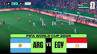 July 7, 2026 | ARGENTINA vs EGYPT | FIFA World Cup 2026 Round of 16 Football Match | PES21 Gameplay