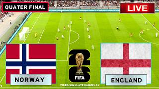 🔴Live Norway vs England Quarter Final | FIFA World Cup 2026 PES Gameplay | Football Match Simulation