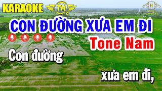 Con Đường Xưa Em Đi Karaoke Tone Nam ( Bm ) Nhạc Sống Dễ Hát | Trọng Hiếu