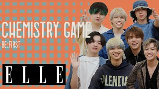 【BE:FIRST】シンクロ率がすごい！仲良しすぎて困る7人組がケミゲームに挑戦｜CHEMISTRY GAME｜ ELLE Japan