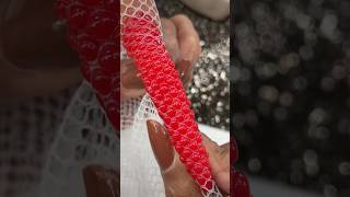 Juicy Red Raspberry Nail that turns Poisonous White in Water 🍓☠️💦 #nails #art #cute #nailtutorial